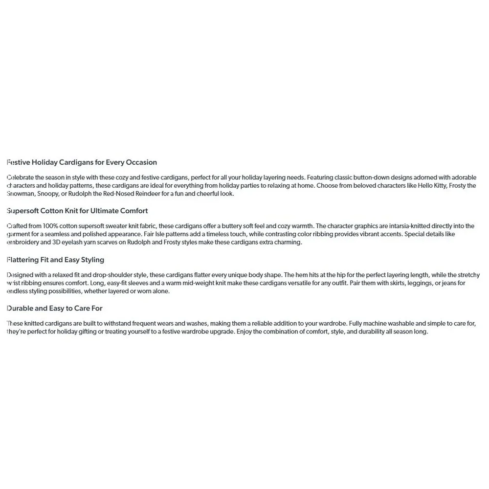 Hello‎ Kitty Ski Fair Isle Knit Cardigan Sweater Blue Pink Women XXL New - Picture 9 of 10